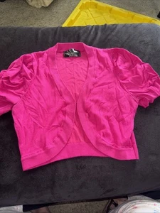 Women’s Size Large Sweater By Rachel Rachel Magenta With Lock Closure - Picture 1 of 7