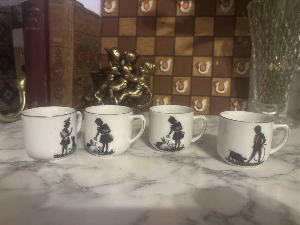 4 tazas de café espresso de porcelana rusa Foto 1 de 2