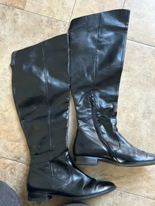 Paul Green Kniehohe Reitstiefel Schwarz Leder Damen Größe US 6 EU 36 - Bild 1 von 9