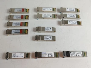 Lot of 14 Mixed Brand Fiber Channel SFP / XFP Transceiver Modules - Picture 1 of 7