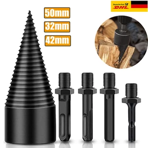 50mm Brennholzbohrer Holzspaltbohrer Holzspalter Kegelspalter Für Bohrmaschine - Bild 1 von 22