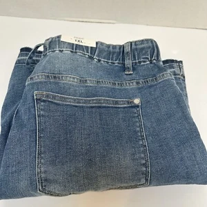 Judy blau neu mit Etikett Jogger hoch geschnittener Saum Denim Jeans kurz Gr. 1XL Stil #150177 - Bild 1 von 5