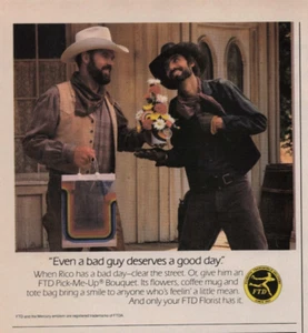 Pubblicità Stampa Vintage 1986 FTD Fiori Transworld Consegna Anche un cattivo ragazzo Pick-Me-Up - Foto 1 di 2