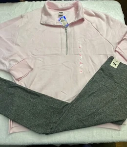 Victoria’s Secret PINK Long Sleeve SweatShirt & Leggings Size Large  NWT - Picture 1 of 6