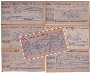 JUEGO de 27 tarjetas premium de colección de trigo triturado CÓMO VIAJA AMERICA NABISCO (1940) - Imagen 1 de 5