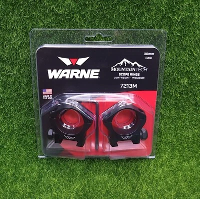 Warne Mountain Tech 30 毫米低固定瞄准镜环,轻便,黑色 - 7213 米 — 第 1/2 张图片