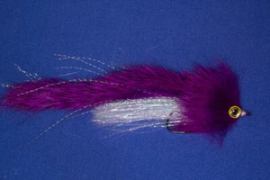 Fliegentom Zonker Streamer violeta para peces depredadores (lucio, huchen, lubin - Bild 1 von 5