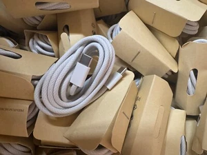 100 x Woven Braided USB Cable Type C to C Charger Lead Samsung Wholesale Job Lot - Picture 1 of 2