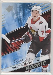 2018-19 SPx Rookies Spectrum /7 Brady Tkachuk #R-BT Rookie RC