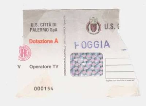 54272 271/tt BIGLIETTO Stadio - PALERMO vs FOGGIA - Operatore TV - Picture 1 of 3