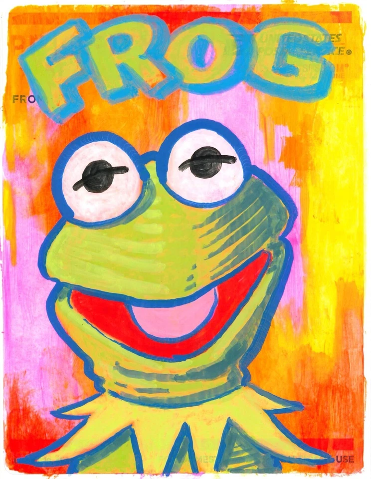 Etiqueta de tapa de grafite Kermit the Frog 228 arte Muppets - Imagem 1 de 1