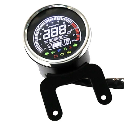 Medidor Medidor Universal 12V Motocicleta LCD Digital Odómetro Velocímetro Tacómetro Foto 1 de 4