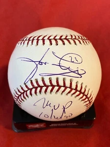 JOSE RIJO AUTOGRAPHED SIGNED MAJOR LEAGUE BASEBALL OML "MVP 10/20/90" COA - Picture 1 of 3