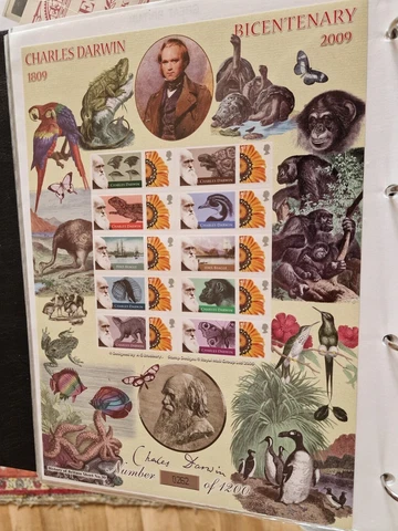 GB  SMILER SHEET HISTORY OF BRITAIN CHARLES DARWIN MNH Cover