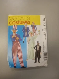 McCalls M6143 Uncle Sam Lincoln Statue of Liberty Adult Large Costume Pattern - Picture 1 of 3
