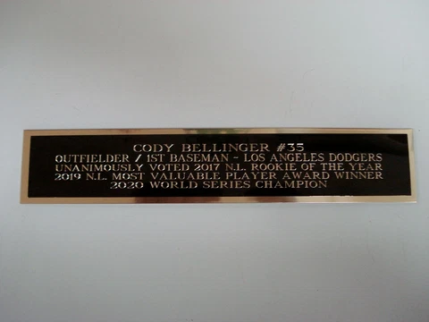 Cody Bellinger Dodgers Autograph Nameplate For A Baseball Bat Case 1.5 X 8 Cover