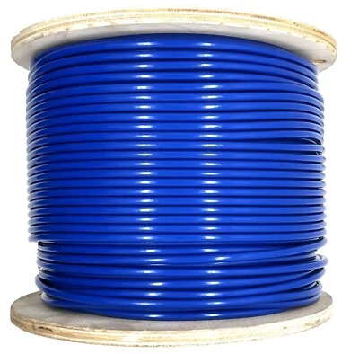 BLUE Vinyl Coated Wire Rope Cable, 1/8 - 3/16, 7x7: 50, 100, 250 and 500 ft