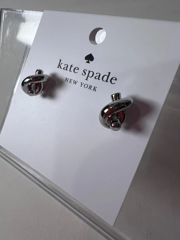 Kate Spade Sailor's Knot Studs Dustbag Sliver O0r00064