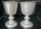 2 Vintage RWP Pewter Wine/Water Goblets 5" Tall Made in USA