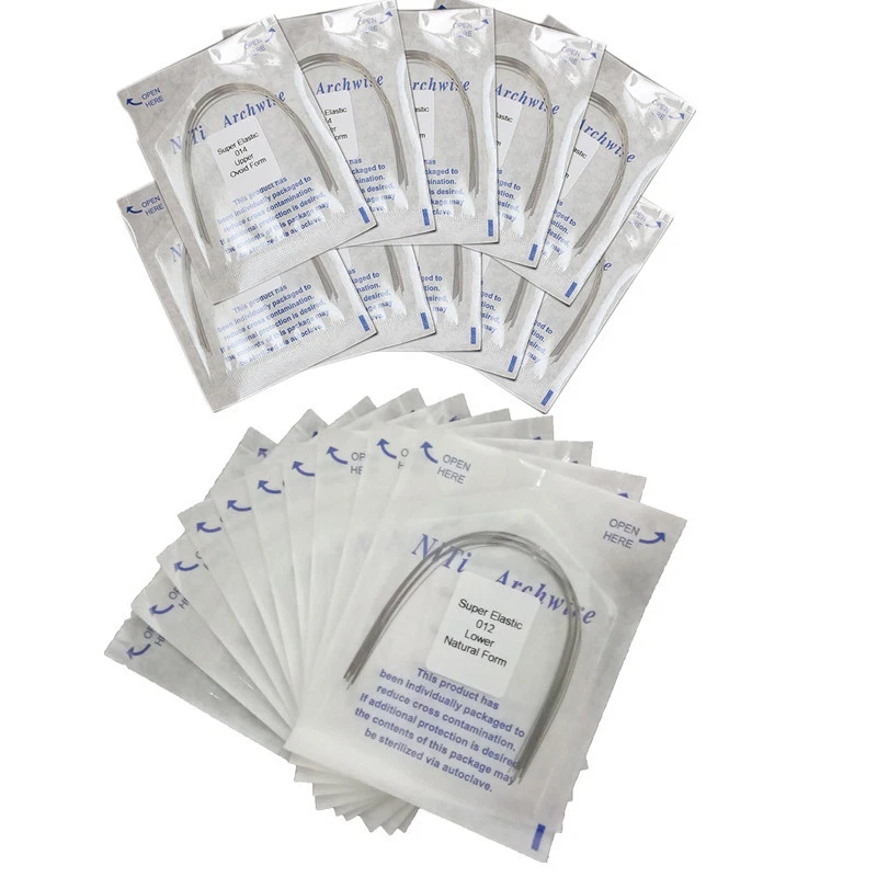 Alambre dental NITI/acero inoxidable/curva inversa/arco redondo activado térmicamente Foto 1 de 1