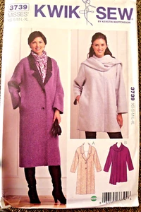 Kwik Sew Kersten Martensson Winter Coat in 2 Lengths Sewing Pattern 3739 XS-XL - Picture 1 of 2