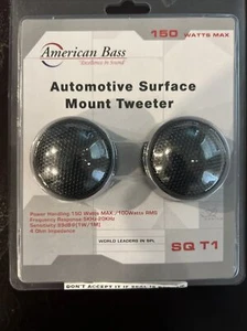 American Bass Pair of 1" Neodymium Tweeters 120W 4 Ohm w/ Multiple Mounts SQ-T1 - Picture 1 of 3
