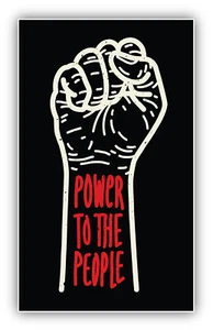Calcomanía de vinilo Black Lives Matter Power To The People - Imagen 1 de 1
