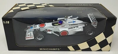 MINICHAMPS 1:18 BAR HONDA 02 J.VILLENEUVE F1 2000 #22 DIE-CAST MODEL - Image 1 of 4