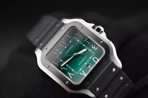 Cartier Santos Large Green Arabic Dial WSSA0055 limited Middle East Edition - Picture 1 of 16