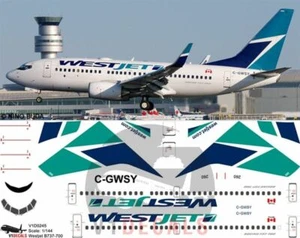 V1 Decals Boeing 737-700 Westjet for 1/144 Revell Model Airplane Kit V1D0245 - Picture 1 of 8