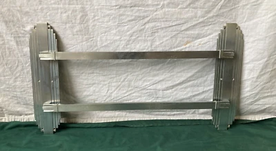 Antique Industrial Art Deco Chrome Brass Door Push Pull Handle Vintage 94-25E - Image 1 of 4