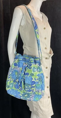 Bolso Bandolera Vera Bradley Doodle Daisy con Cordón Top Patrón Retirado Foto 1 de 4