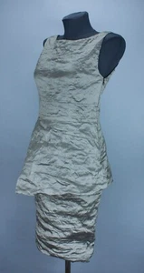 New Sarah Pacini Womens Sleeveless Crinkle Dress (ROBE) Size 0 / XS Olive Color - Picture 1 of 16