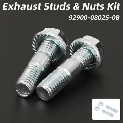 For Honda TRX420 TRX500 TRX250 Exhaust Studs & Nuts Kit XR650L 92900-08025-0B - Image 1 of 4
