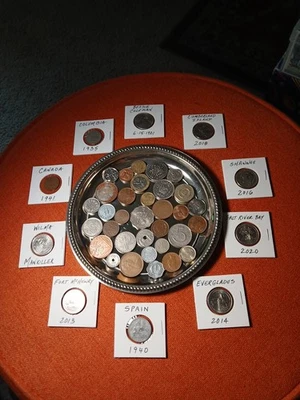 old coin lot《US COINS 》《₩ORLD €OINS》《OLD COINS》《NICE ASSORTMENT》《MIRROR PLATE》 - Image 1 of 4