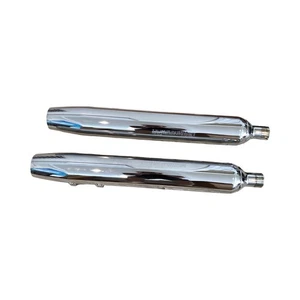 Harley Davidson OEM 2008 Muffler Assembly Chrome 64764-08 64761-08 Set of 2 - Picture 1 of 6