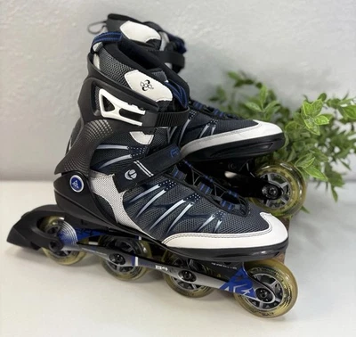 K2 SKATE Men's F.I.T. 84 BOA Black/Navy Blue Inline Skates Size 12.5 - Image 1 of 4