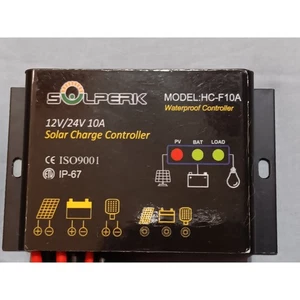 Solperk HC-F10A 12V/24V 10A Solar Charge Waterproof Controller IP-67 OPEN BOX - Picture 1 of 4