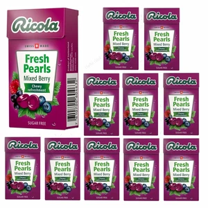 10x Ricola frische Perlen gemischt Beere 25g zuckerfrei Kauminzen - Bild 1 von 11