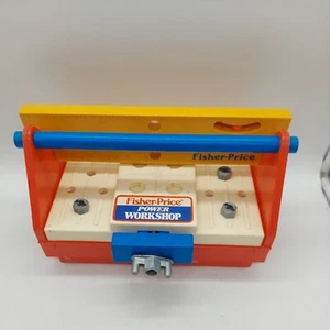 Vintage 1986 Fisher Price Power Workshop and Tools Set Tool Box Hardware - Bild 1 von 6