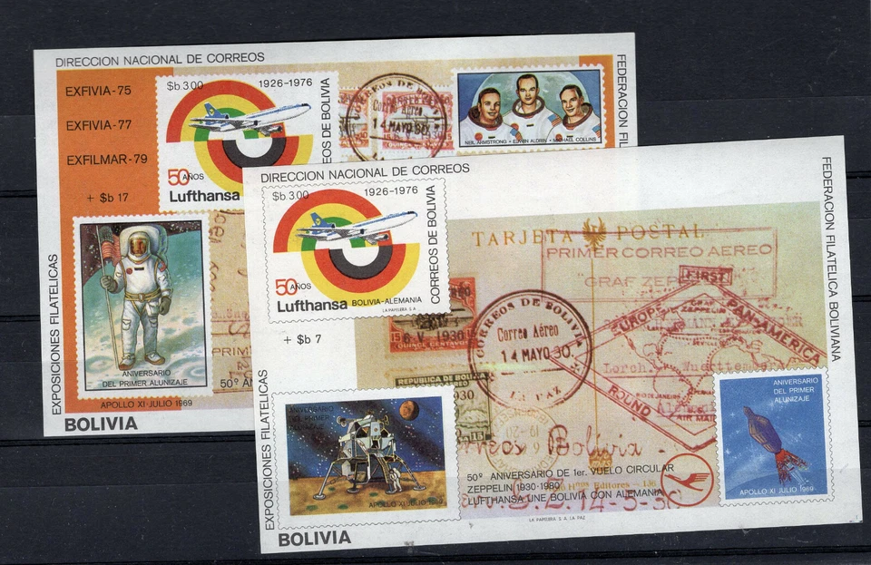 BOLIVIA - SPACE - COSMOS, MI  BL 104/5, COMPLETE SET, MNH, VF - Image 1 of 1