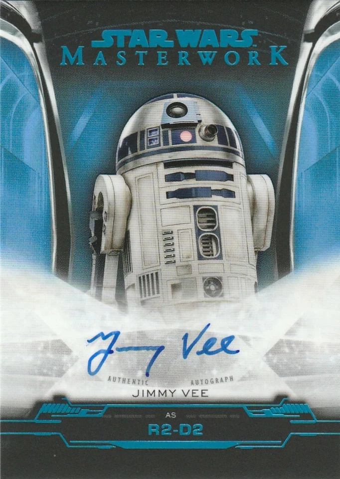2019 Topps Star Wars Masterwork Jimmy Vee autograph R2-D2 A-JVM Blue /99 - Image 1 of 1