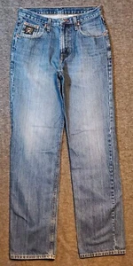 Cinch Jeans Herren 30x36 blau gerades Bein schwarz Etikett Western Cowboy Rodeo Denim - Bild 1 von 11