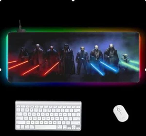 Star war Large Gaming Mouse Pad Waterproof RGB light colorful 30*80cm - Afbeelding 1 van 6