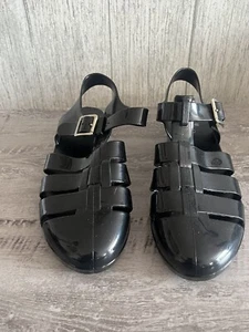 Bebo Jelly T-Bar Sandals Black Size 6 Never Worn - Picture 1 of 6
