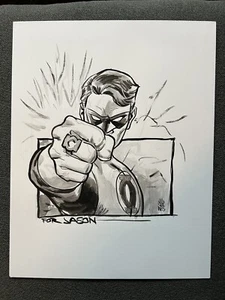 JG JONES LINTERNA VERDE HAL JORDAN Boceto de Arte Original 11X14 - Imagen 1 de 1