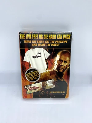 Live Free or Die Hard Fan Pack - Sealed NEW w/ XL T-Shirt Bruce Willis - Image 1 of 4