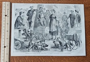 Harper's Weekly 1867 Skizzendruck verhaftet Lumpenpickers Rathaus Park New York - Bild 1 von 1