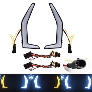 UTV LED Fang Accent Grill Lamps W/Turn for Kawasaki Teryx KRX 1000 2020-2024 - Picture 1 of 16