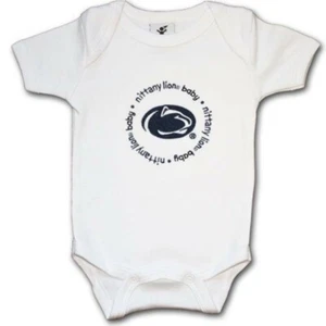 Penn State Nittany Lions PSU NCAA Baby White Creeper Bodysuit - Picture 1 of 1